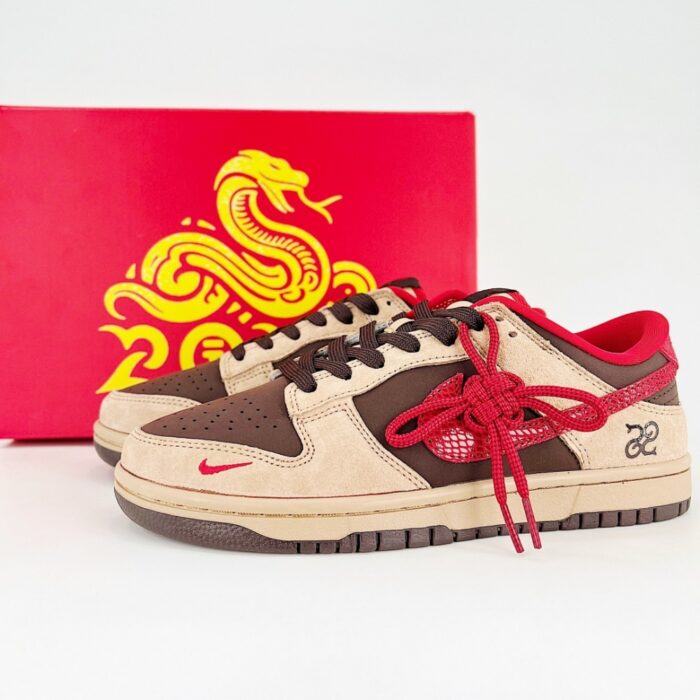 NIKE SB DUNK LOW YEAR OF THE SNAKE LIMITED BROWN COFFEE RED SMALL HOOK AG3702 858 - Image 2