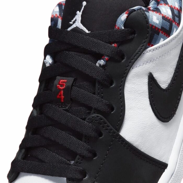 NIKE AIR JORDAN 1 LOW QUAI 54 BLACK WHITE RED DM0095 106 - Image 3