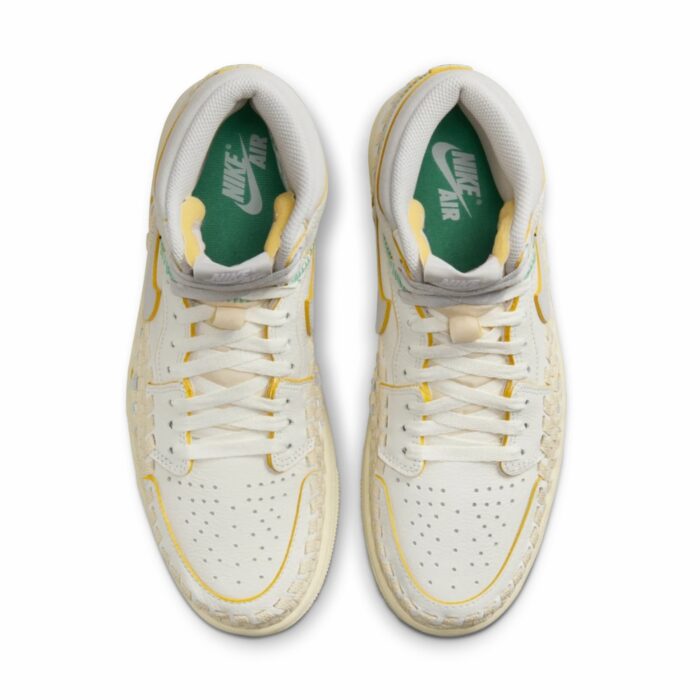 NIKE AIR JORDAN 1 UNION LA FOOTSCAPE SAIL WOLF GREY MUSLIN PALE VANILLA KINETIC GREEN UNIVERSITY GOLD FD2565 100 - Image 3