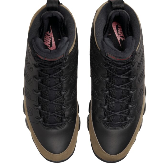 NIKE AIR JORDAN 9 RETRO OLIVE BLACK LIGHT OLIVE VARSITY FQ8992 030 - Image 3