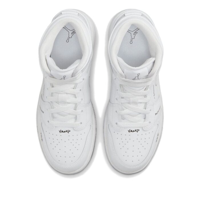 NIKE AIR JORDAN 1 MID SCHEMATIC WHITE BLACK DQ1864 100 - Image 4