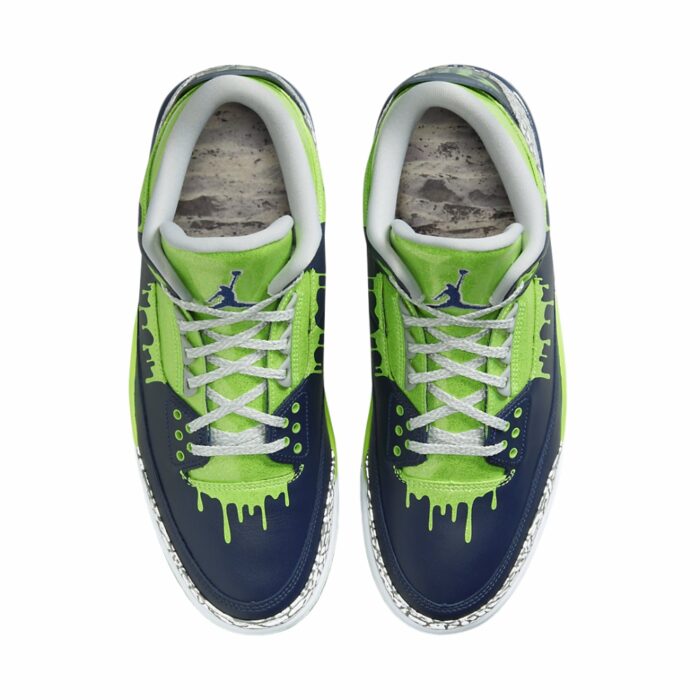 NIKE AIR JORDAN 3 X DOERNBECHER HUGO NAVY GREEN FZ3030 919 - Image 4