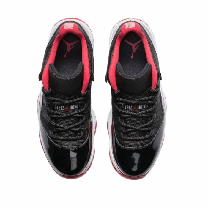 NIKE AIR JORDAN 11 RETRO LOW BRED BLACK TRUE RED WHITE 528895 012 - Image 4
