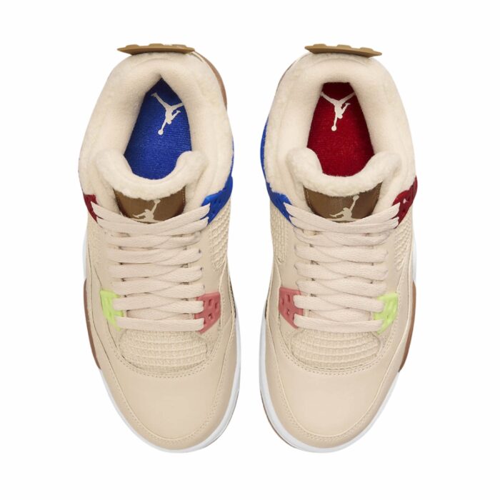 NIKE AIR JORDAN 4 RETRO WHERE THE WILD THINGS ARE SAIL UNIVERSITY RED HEMP BARELY VOLT DH0572 264 - Image 4