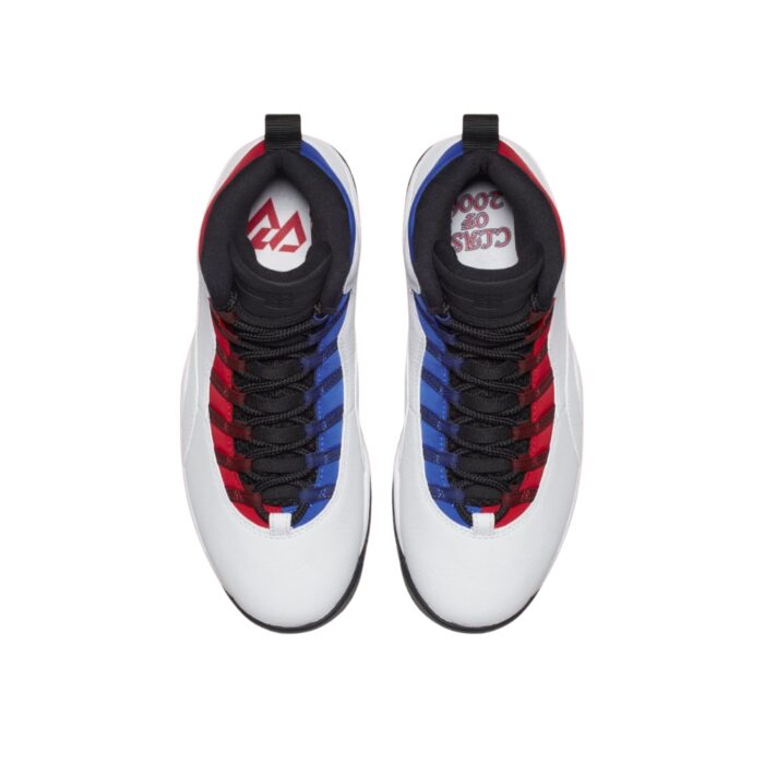NIKE AIR JORDAN 10 RETRO RUSSEL WESTBROOK WHITE BLACK UNIVERSITY RED HYPER ROYAL 310805 160 - Image 4