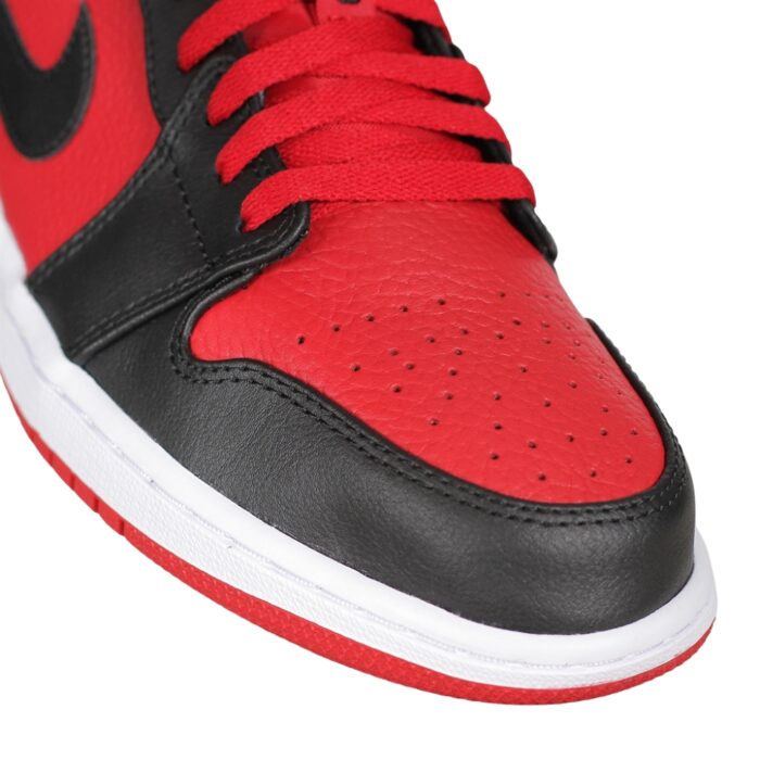 NIKE AIR JORDAN 1 LOW BLACK GYM RED 553558 610 - Image 4