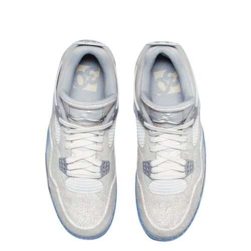 NIKE AIR JORDAN 4 30TH ANNIVERSARY LASER WHITE CHROME METALLIC SILVER 705333 105 - Image 4