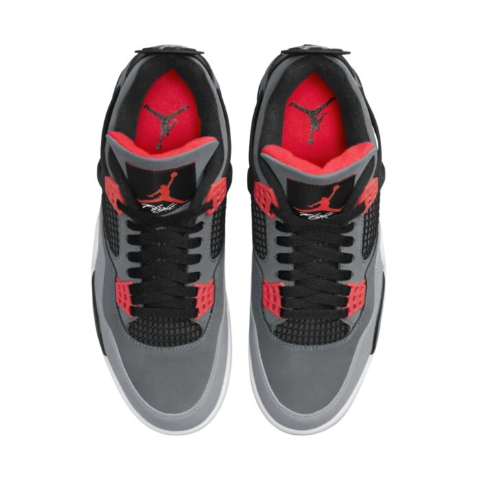 NIKE AIR JORDAN 4 INFRARED DARK GREY INFRARED BLACK CEMENT GREY DH6927 061 - Image 4