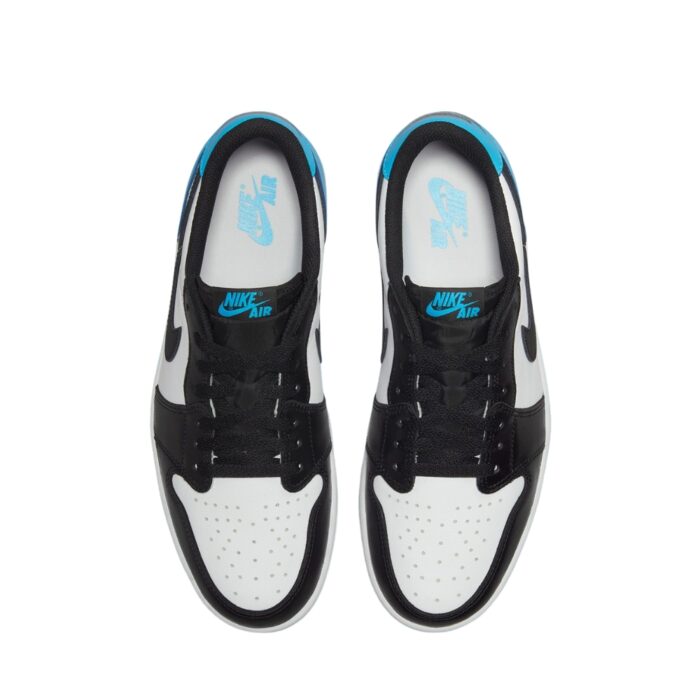 NIKE AIR JORDAN 1 LOW OG UNC WHITE DARK POWDER BLUE BLACK CZ0790 104 - Image 4