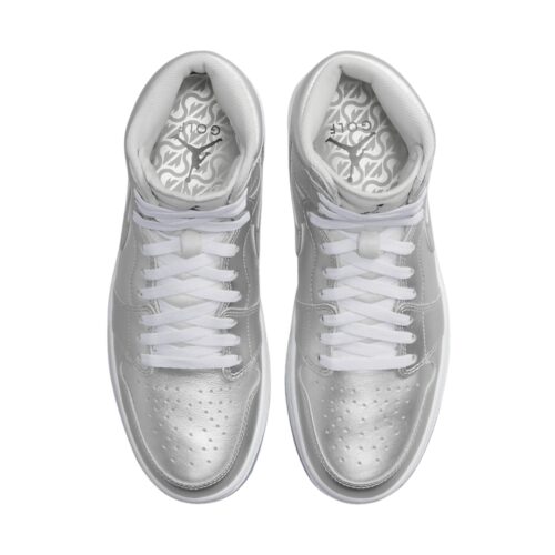 NIKE AIR JORDAN 1 HIGH GOLF GIVING METALLIC SILVER PHOTON DUST WHITE FD6815 001 - Image 4