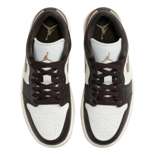 NIKE AIR JORDAN 1 LOW MOCHA BROWN SAIL GOLD DC0774 200 - Image 4