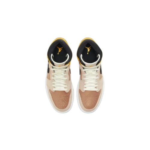 NIKE AIR JORDAN 1 RETRO HIGH TIE DIE W PARTICLE BEIGE BLACK METALLIC RED BRONZE DD2224 200 - Image 4