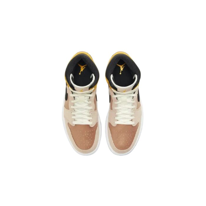 NIKE AIR JORDAN 1 RETRO HIGH TIE DIE W PARTICLE BEIGE BLACK METALLIC RED BRONZE DD2224 200 - Image 4
