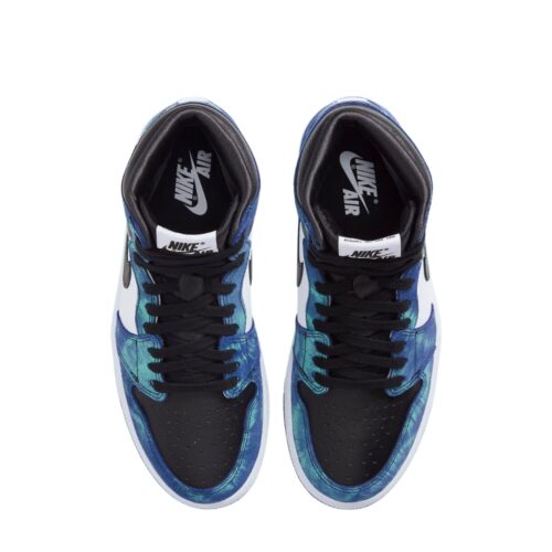 NIKE AIR JORDAN 1 RETRO HIGH TIE DYE W WHITE BLACK AURORA GREEN CD0461 100 - Image 4