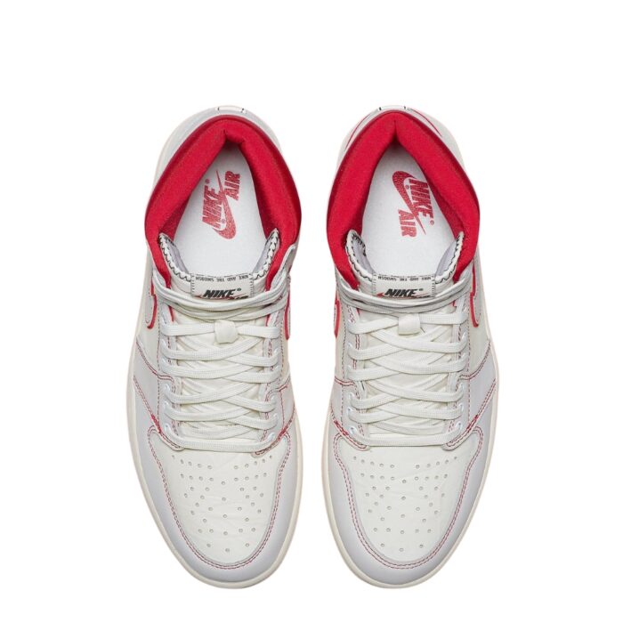 NIKE AIR JORDAN 1 RETRO HIGH PHANTOM SAIL BLACK PHANTOM UNIVERSITY RED 555088 160 - Image 4