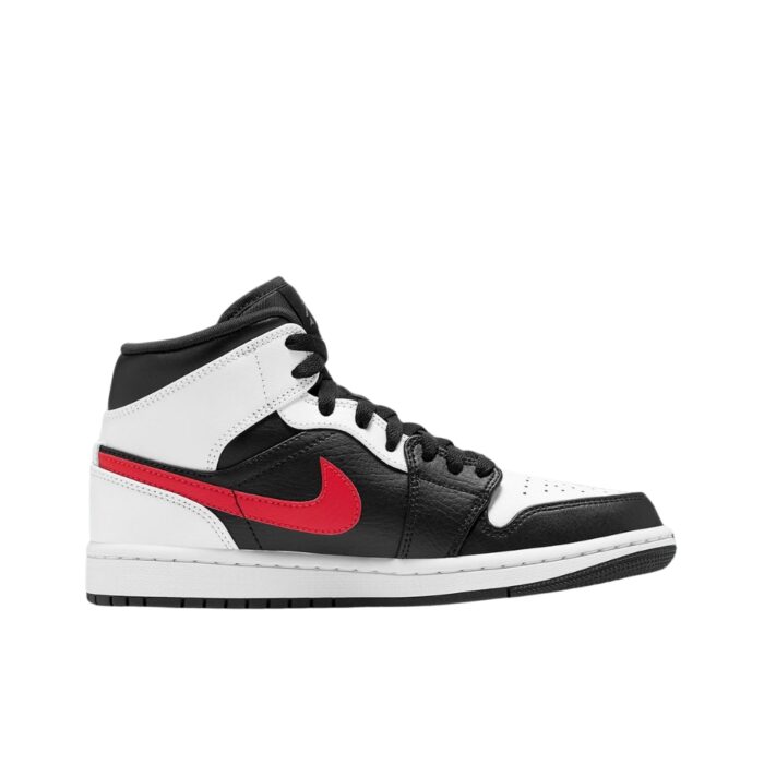 NIKE AIR JORDAN 1 MID BLACK CHILE RED WHITE 554724 075 - Image 2