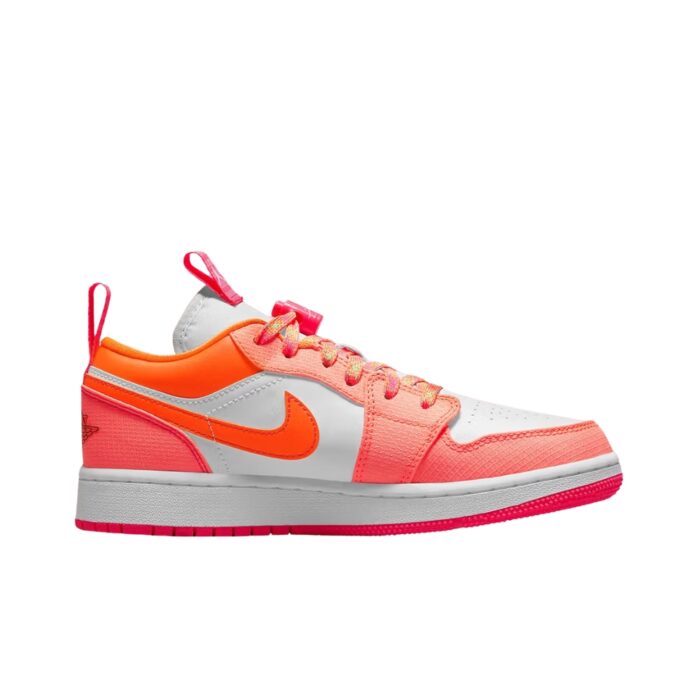 NIKE AIR JORDAN 1 LOW UTILITY HYPER CRIMSON WHITE GLOSS DUTCH ORANGE DJ0530 801 - Image 2