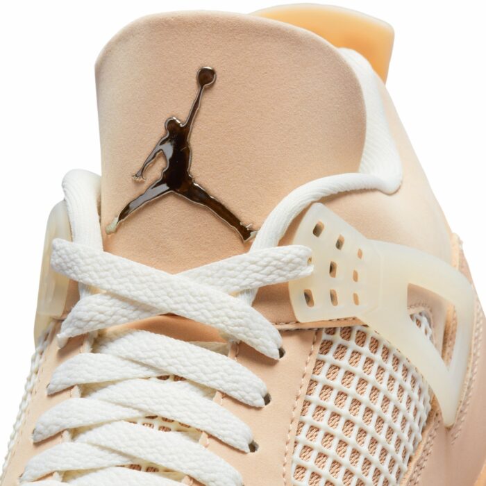 NIKE AIR JORDAN 4 RETRO SHIMMER METALLIC SILVER ORANGE QUARTZ DJ0675 200 - Image 4