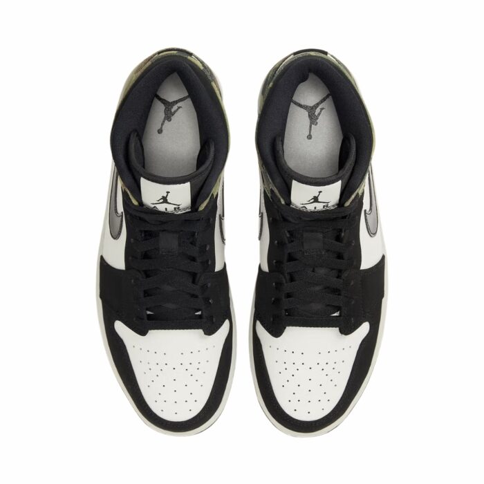 NIKE AIR JORDAN 1 MID CAMO KHAKI GREEN BROWN BEIGE WHITE BLACK CW5490 001 - Image 4