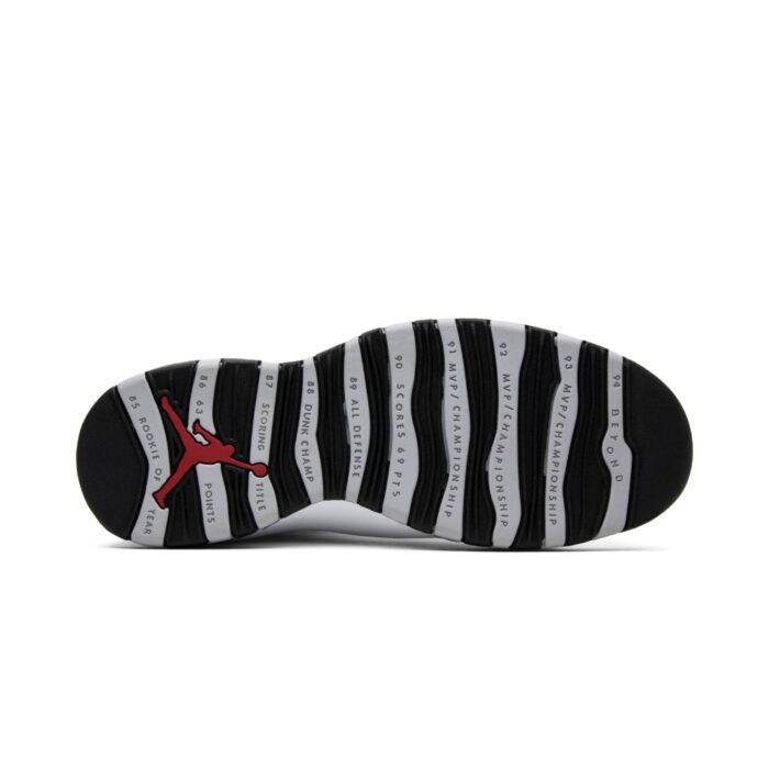 NIKE AIR JORDAN 10 RETRO STEEL WHITE BLACK LIGHT STEEL GREY VARSITY MAIZE 310805 103 - Image 5