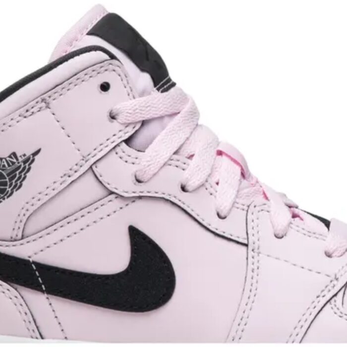 NIKE AIR JORDAN 1 MID PINK FOAM BLACK GS 555112 601 - Image 4