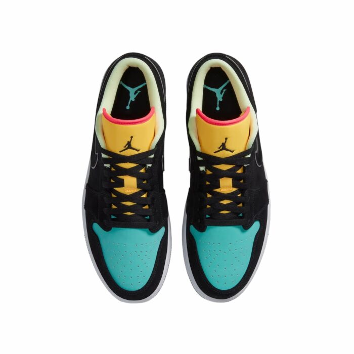 NIKE AIR JORDAN 1 LOW BLACK AURORA GREEN LASER ORANGE CK3022 013 - Image 4