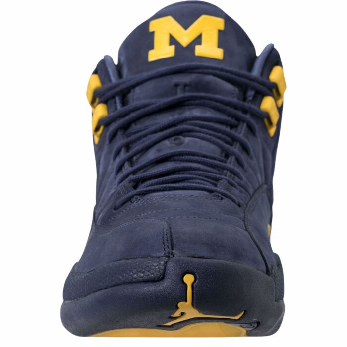 NIKE AIR JORDAN 12 RETRO MICHIGAN COLLEGE NAVY AMARILLO BQ3180 407 - Image 4