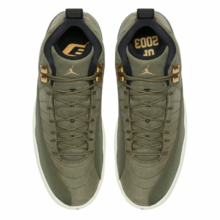 NIKE AIR JORDAN 12 RETRO CHRIS PAUL CLASS OF 2003 OLIVE CANVAS BLACK SAIL 130690 301 - Image 4
