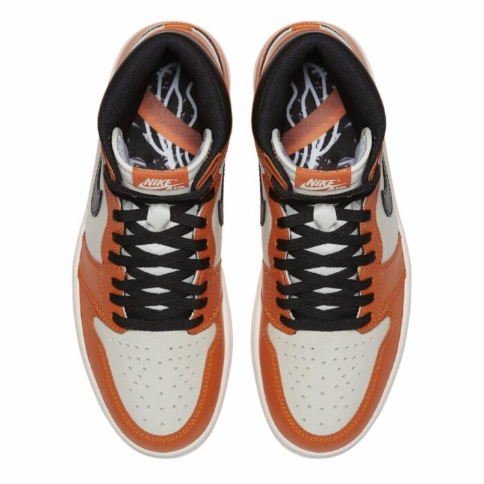 NIKE AIR JORDAN 1 RETRO REVERSE SHATTERED BACKBOARD SAIL STARFISH BLACK 555088 113 - Image 4