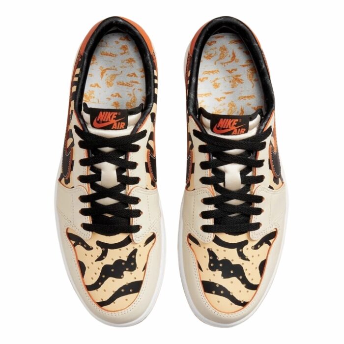 NIKE AIR JORDAN 1 LOW OG YEAR OF THE TIGER SAIL BLACK ORANGE DH6932 100 - Image 4