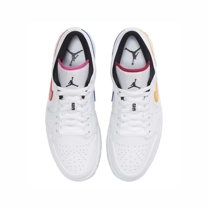 NIKE AIR JORDAN 1 LOW WHITE MULTICOLOR CW7009 100 - Image 4