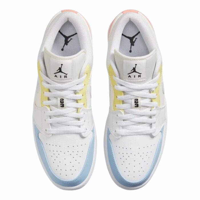 NIKE AIR JORDAN 1 LOW TO MY FIRST COACH SAIL WHITE LIGHT ZITRON SUMMIT WHITE DJ6909 100 - Image 4
