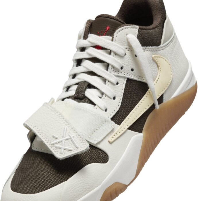 NIKE AIR JORDAN JUMPMAN JACK TR X TRAVIS SCOTT SAIL DARK MOCHA UNIVERSITY RED MUSLIN DR9317 100 - Image 4