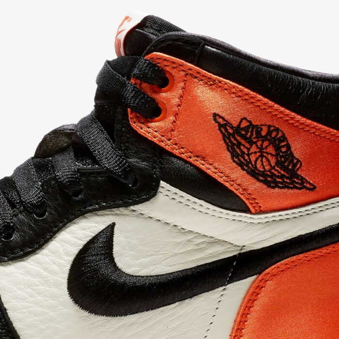 NIKE AIR JORDAN HIGH OG SATIN SHATTERED BACKBOARD STARFISH SAIL BLACK AV3725 010 - Image 6