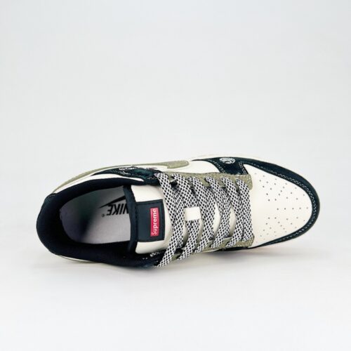 Nike SB Dunk Low X Supreme Joint Snake White Black - Image 4