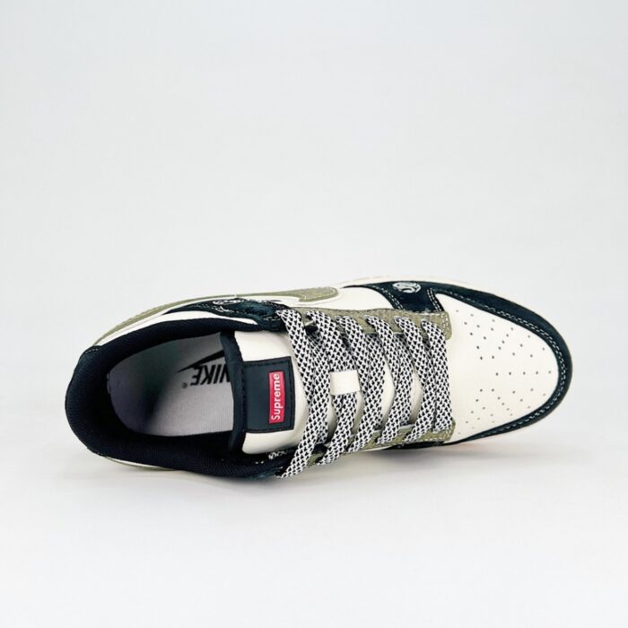 NIKE SB DUNK LOW X SUPREME JOINT SNAKE WHITE BLACK GREEN XF8698 049 - Image 4