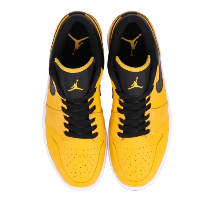 NIKE AIR JORDAN 1 LOW UNIVERSITY GOLD BLACK WHITE 553558 700 - Image 4