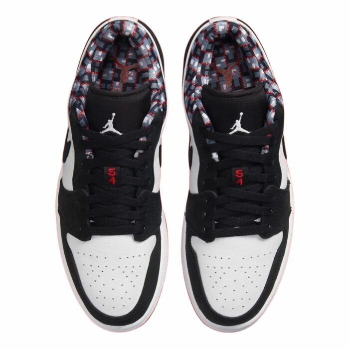 NIKE AIR JORDAN 1 LOW QUAI 54 BLACK WHITE RED DM0095 106 - Image 4