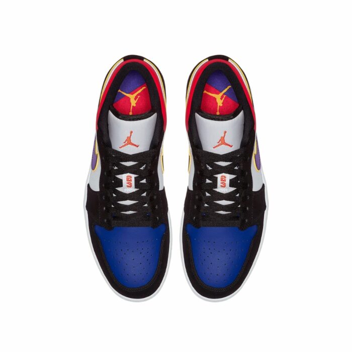 NIKE AIR JORDAN 1 LOW LAKERS TOP THREE BLACK COURT PURPLE UNIVERSITY GOLD BRIGHT CRIMSON GAME ROYAL WHITE CJ9216 051 - Image 4