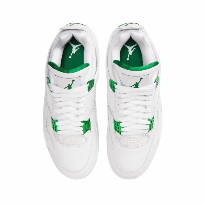 NIKE AIR JORDAN 4 RETRO METALLIC GREEN WHITE PINE GREEN METALLIC SILVER CT8527 113 - Image 4