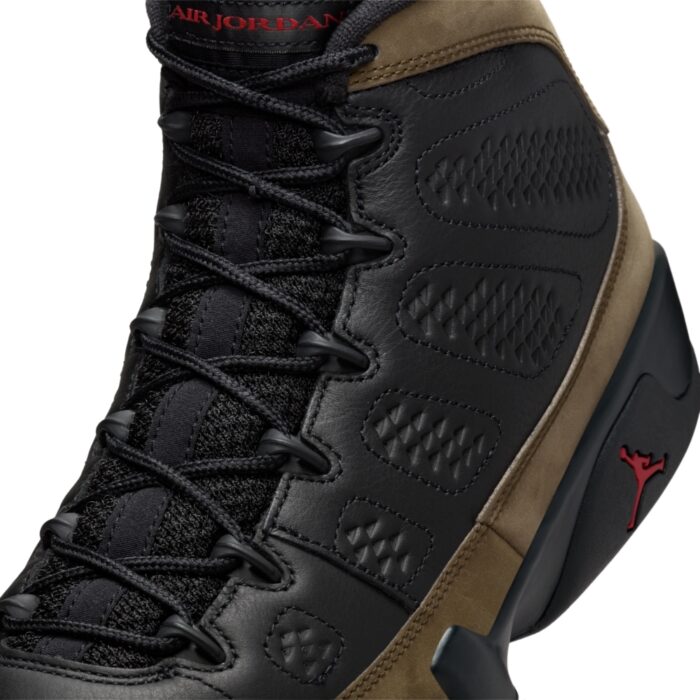 NIKE AIR JORDAN 9 RETRO OLIVE BLACK LIGHT OLIVE VARSITY FQ8992 030 - Image 4