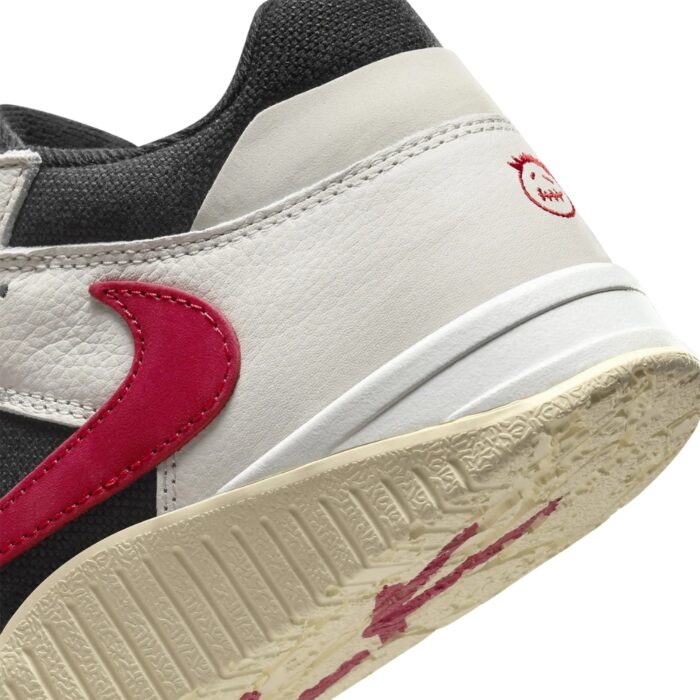 NIKE AIR JORDAN JUMPMAN JACK X TRAVIS SCOTT SAIL UNIVERSITY RED BLACK MUSLIN FZ8117 101 - Image 4