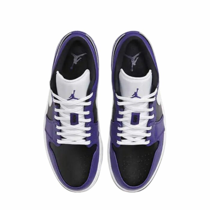 NIKE AIR JORDAN 1 LOW COURT PURPLE BLACK WHITE 553558 501 - Image 4
