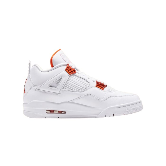 NIKE AIR JORDAN 4 RETRO METALLIC ORANGE WHITE COURT ORANGE METALLIC SILVER CT8527 118 - Image 2