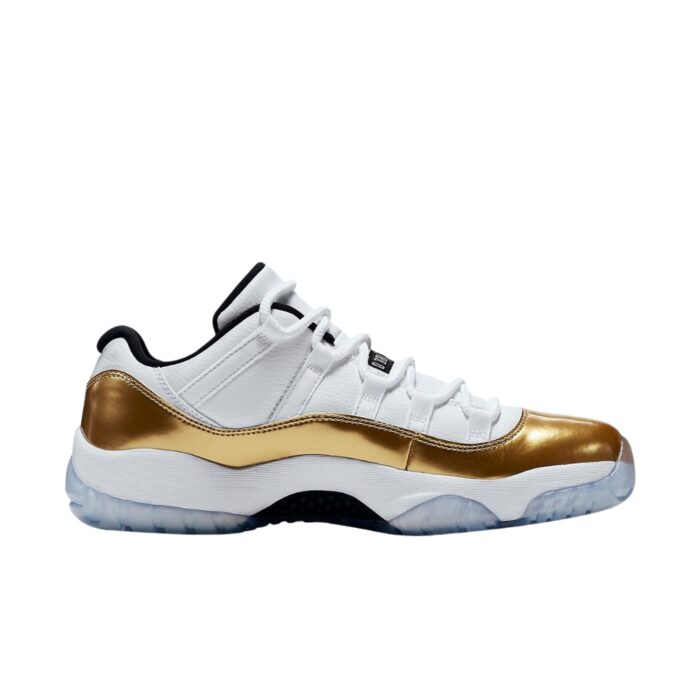 NIKE AIR JORDAN 11 RETRO LOW CLOSING CEREMONY WHITE METALLIC GOLD COIN WHITE 528895 103 - Image 2
