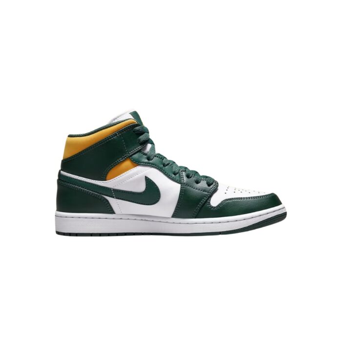 NIKE AIR JORDAN 1 MID SONICS GREEN YELLOW WHITE 554724 371 - Image 2