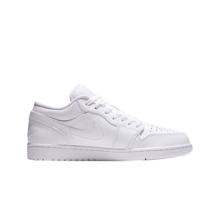 NIKE AIR JORDAN 1 LOW TRIPLE WHITE 553558 112 - Image 2