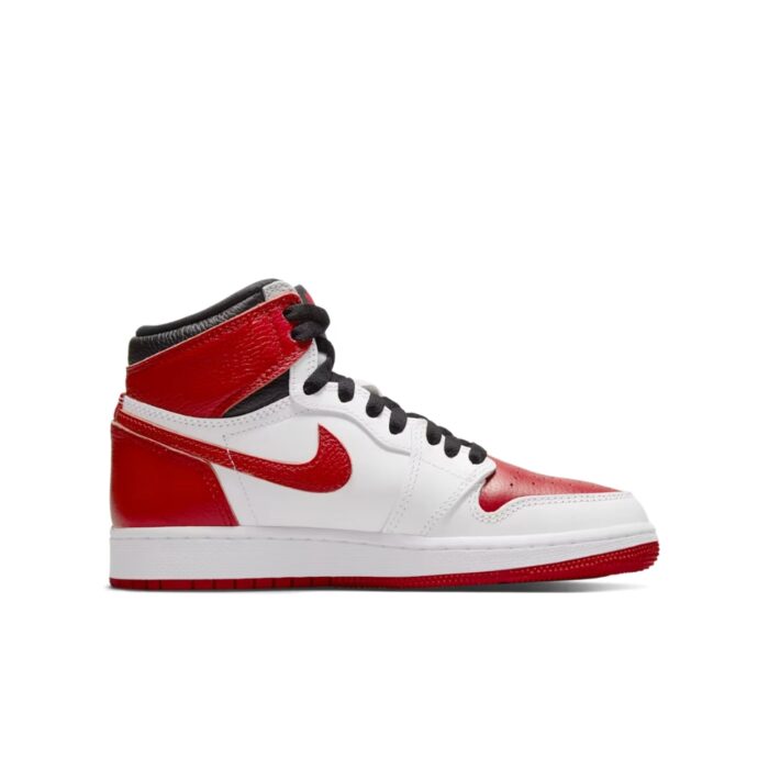 NIKE AIR JORDAN 1 HIGH OG HERITAGE WHITE UNIVERSITY RED BLACK 555088 161 - Image 2