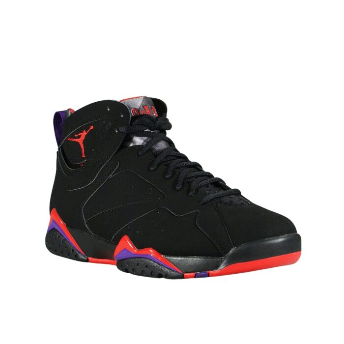 NIKE AIR JORDAN 7 RAPTORS BLACK TRUE RED DARK CHARCOAL CLUB PURPLE 304775 018 - Image 2
