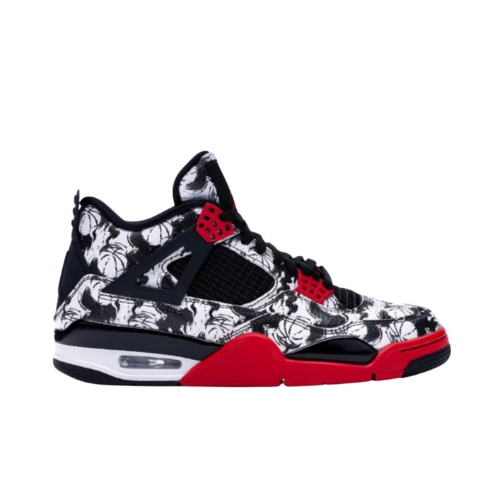 NIKE AIR JORDAN 4 RETRO TATTOO BLACK FIRE RED BLACK WHITE BQ0897 006 - Image 2